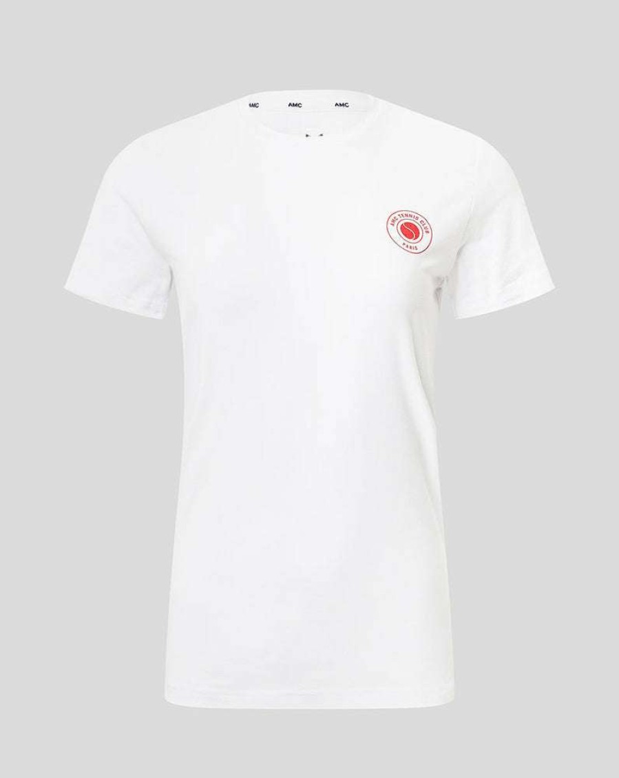 Women'S Clothing * | Women'S White Amc Tennis Club Paris Graphic Tee New Collections