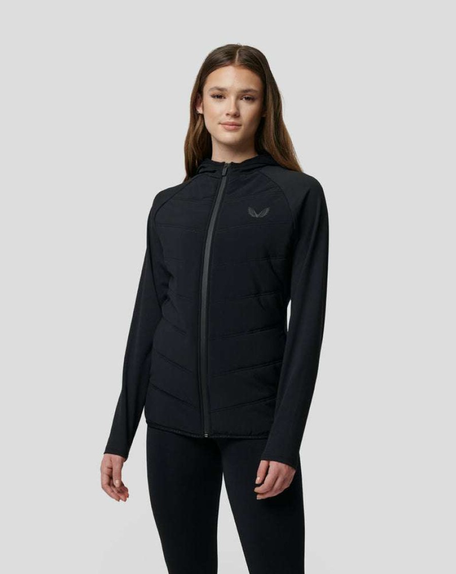 Women'S Clothing * | Women'S Black Hybrid Shell Jacket Free Delivery