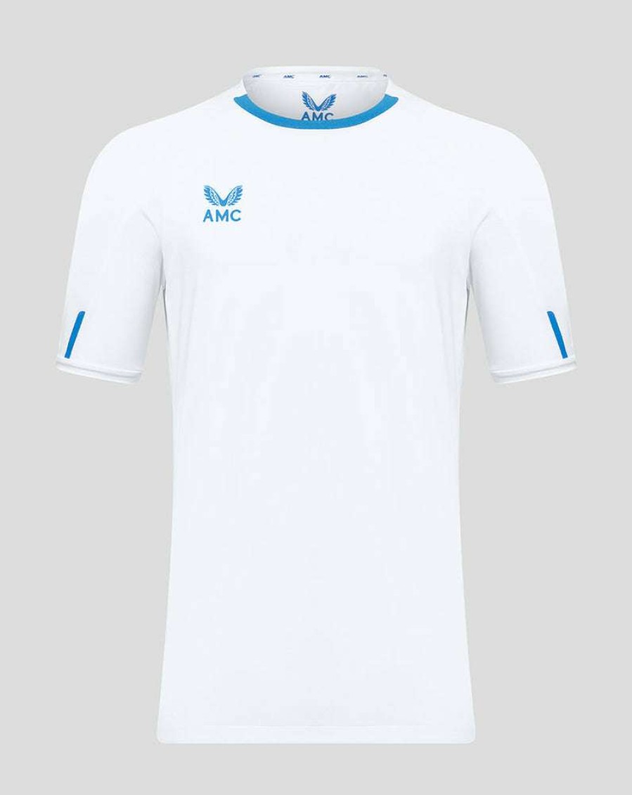 Men'S Clothing * | White/Blue Amc Short Sleeve Performance T-Shirt New Models