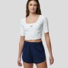 Women'S Clothing * | Women'S White Active Contour Crop Top Fascinating Model