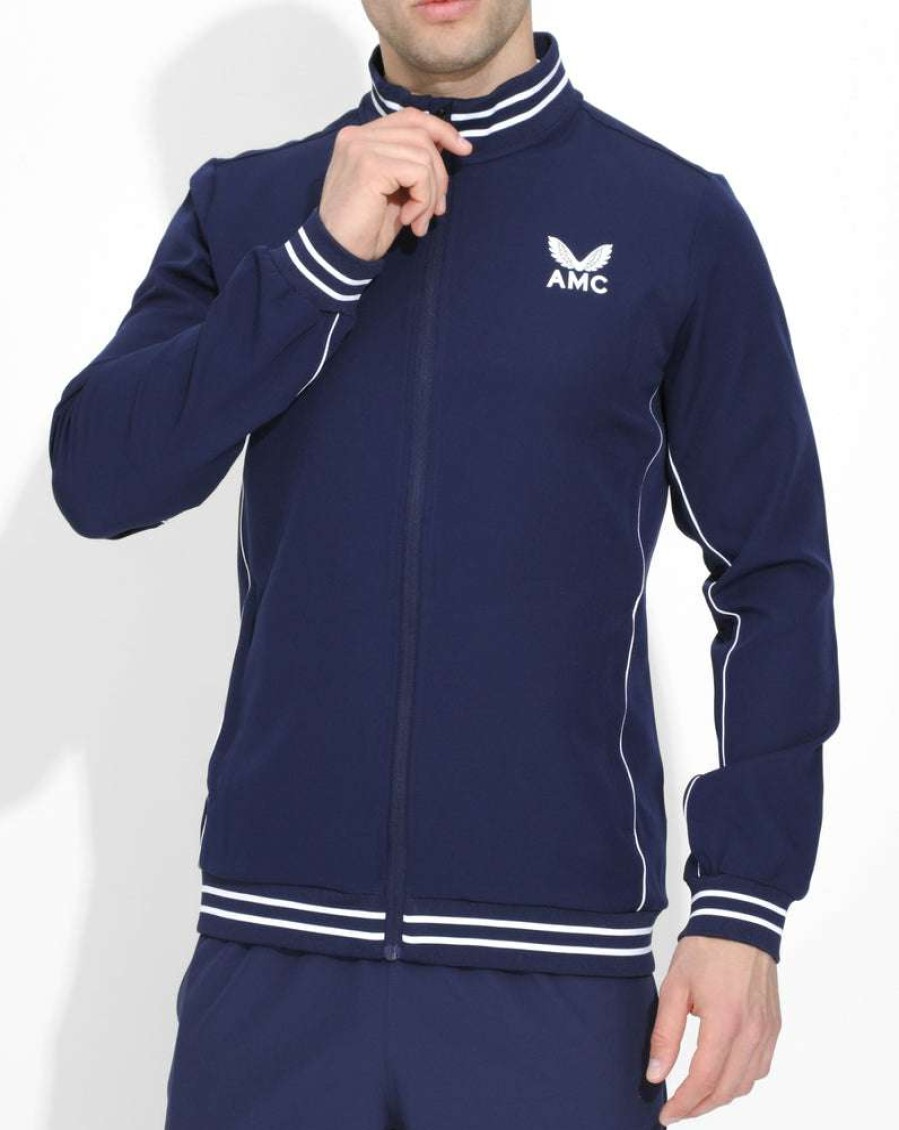 Men'S Clothing * | Navy Amc Core Men'S Track Jacket Fire Sale