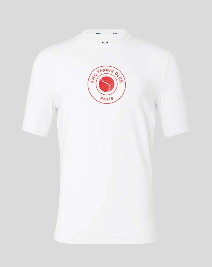 Men'S Clothing * | White Amc Tennis Club Paris Graphic Tee On Sale