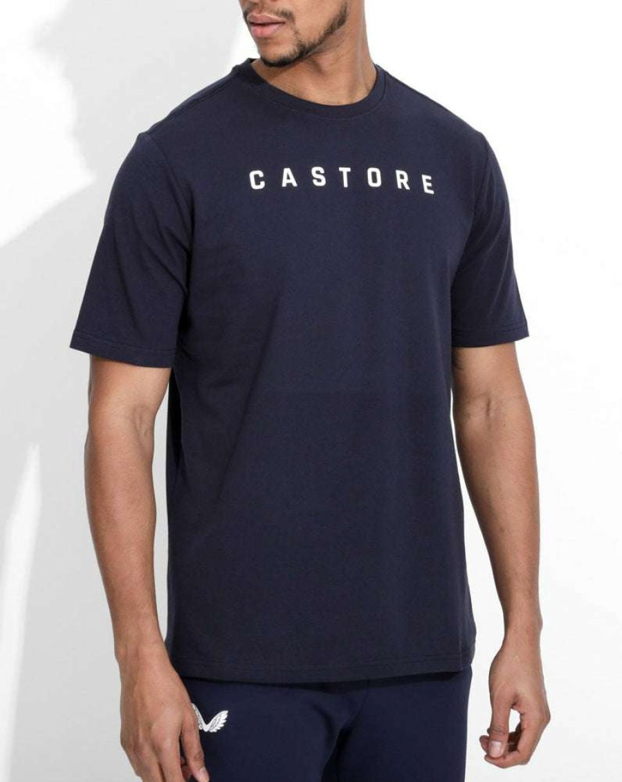 Men'S Clothing * | Navy/White Castore Performance Tee Shop