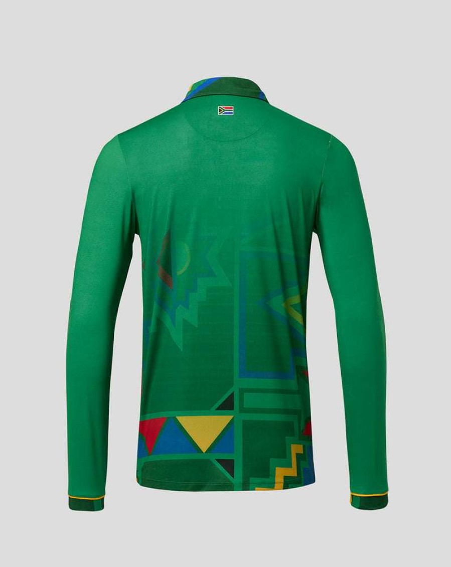 Men'S Clothing * | Green Cricket South Africa T20 Long Sleeve Shirt Nice Style