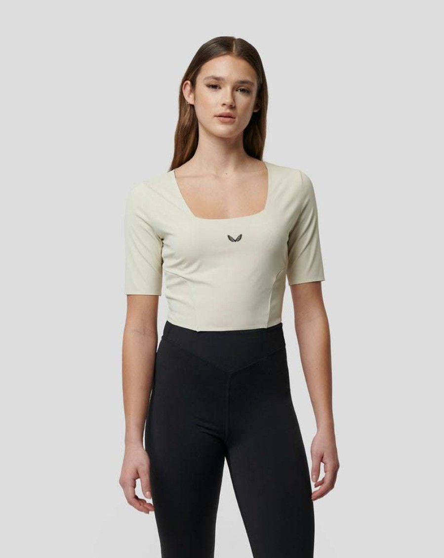 Women'S Clothing * | Womens Sand Active Contour Crop Top New Models