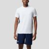 Men'S Clothing * | White Mesh Mixed Performance Tee New Collections