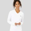 Women'S Clothing * | Women'S White Protek Long Sleeve Tee Clearance