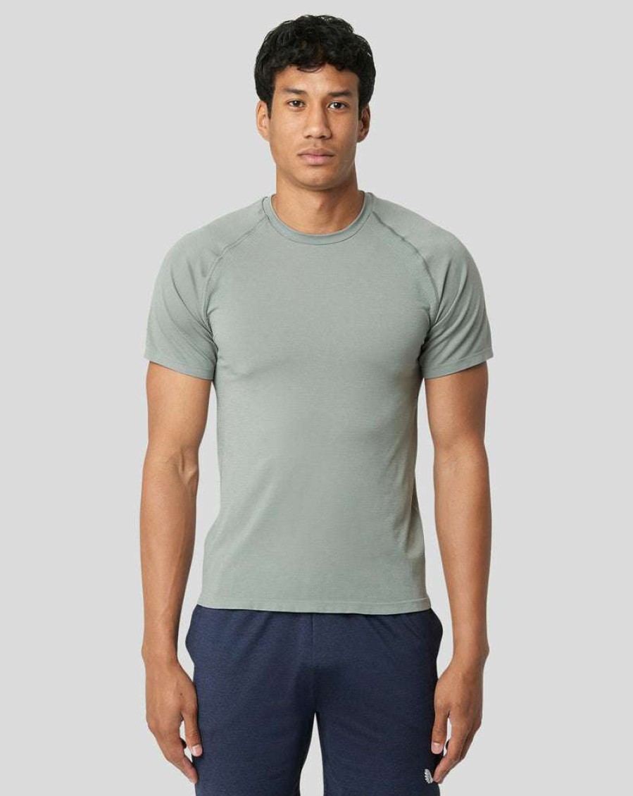 Men'S Clothing * | Grey Men'S Seamless Short Sleeve Tee Clearance