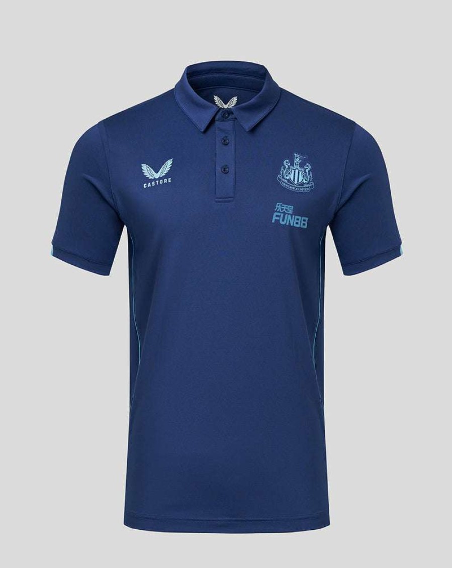 Men'S Clothing * | Blue Newcastle Men'S Players Travel Short Sleeve Polo Radiant Model