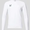 Men'S Clothing * | White/Navy Amc Long Sleeve Performance T-Shirt New Models