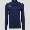 Women'S Clothing * | Women'S Navy/White Amc 1/4 Zip Top Fire Sale