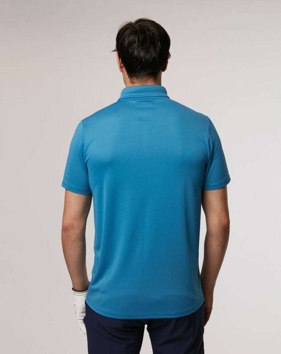 Men'S Clothing * | Azure Geo Short Sleeve Golf Polo Fascinating Model