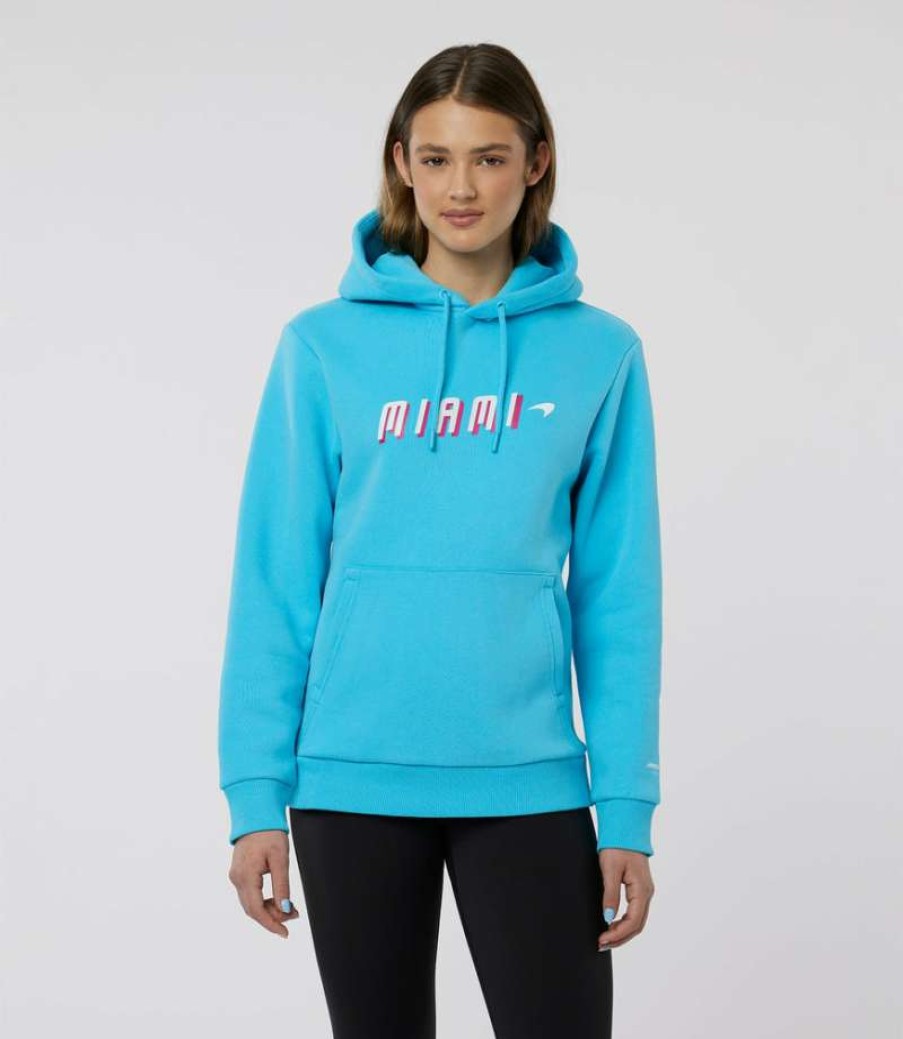 Women'S Clothing * | Blue Women'S Mclaren Miami Graphic Hoody On Sale