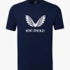 Men'S Clothing * | Navy Kent Cricket Cotton Tee Nice Style