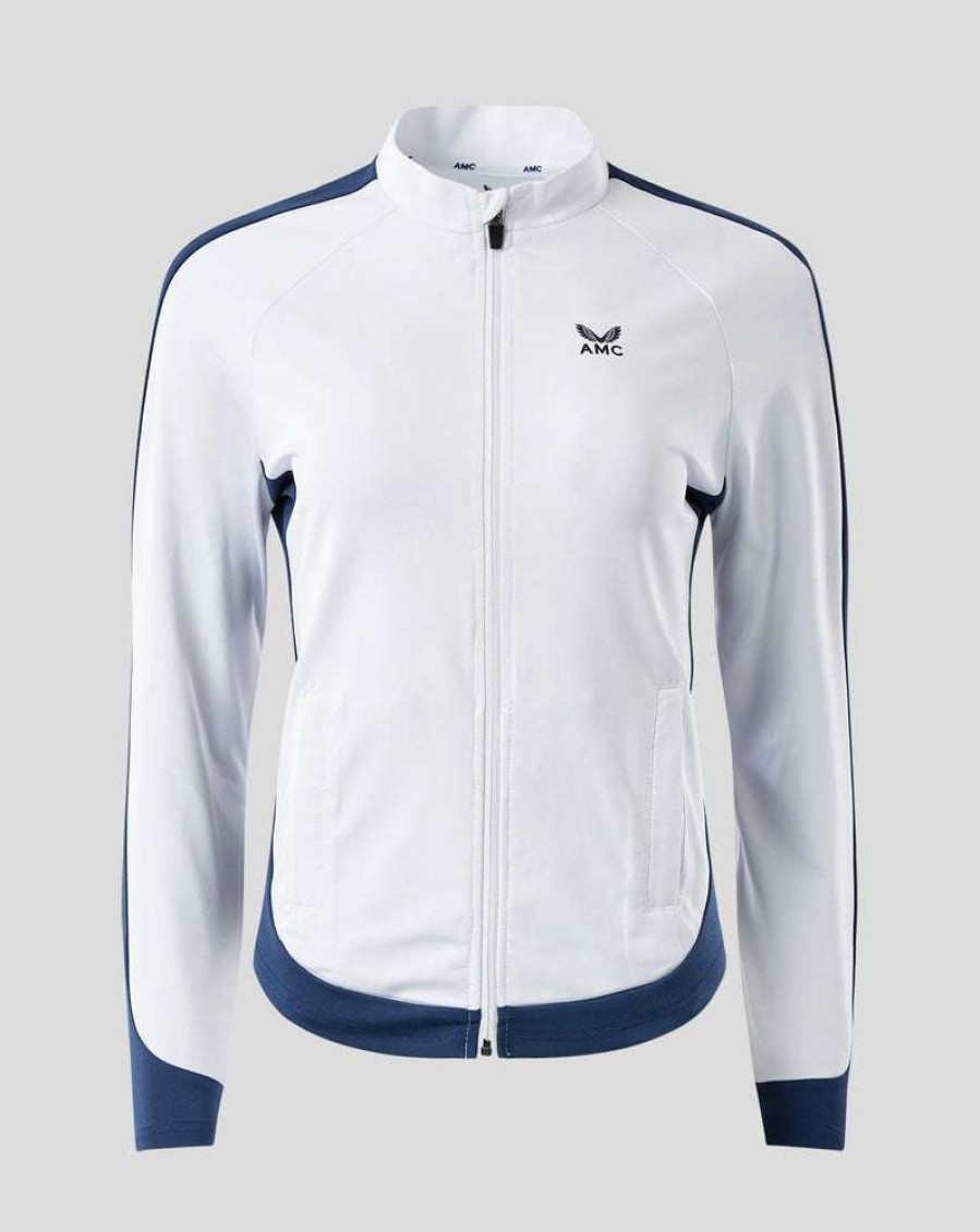 Women'S Clothing * | Women'S White Amc Performance Track Jacket New Models