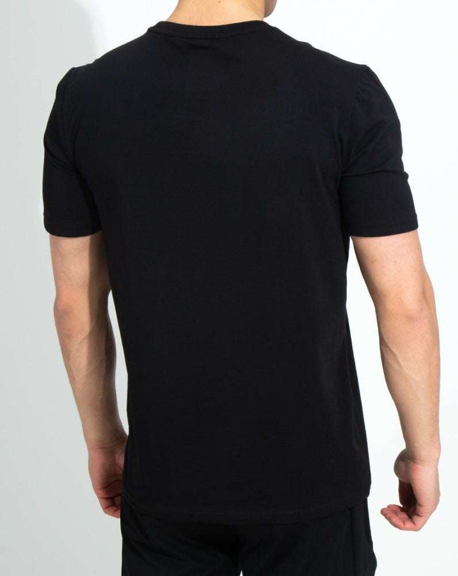 Men'S Clothing * | Black/White Logo Cotton Tee New Collections