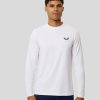 Men'S Clothing * | White Protek Long Sleeve Training Tee Shop