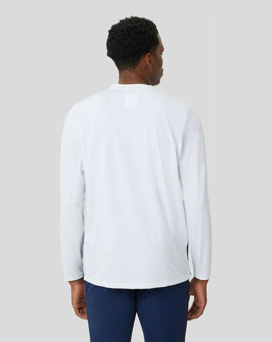 Men'S Clothing * | White Cobalt Capsule Long Sleeve Block Tee Radiant Model