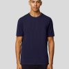 Men'S Clothing * | Navy Plain Tee Nice Style