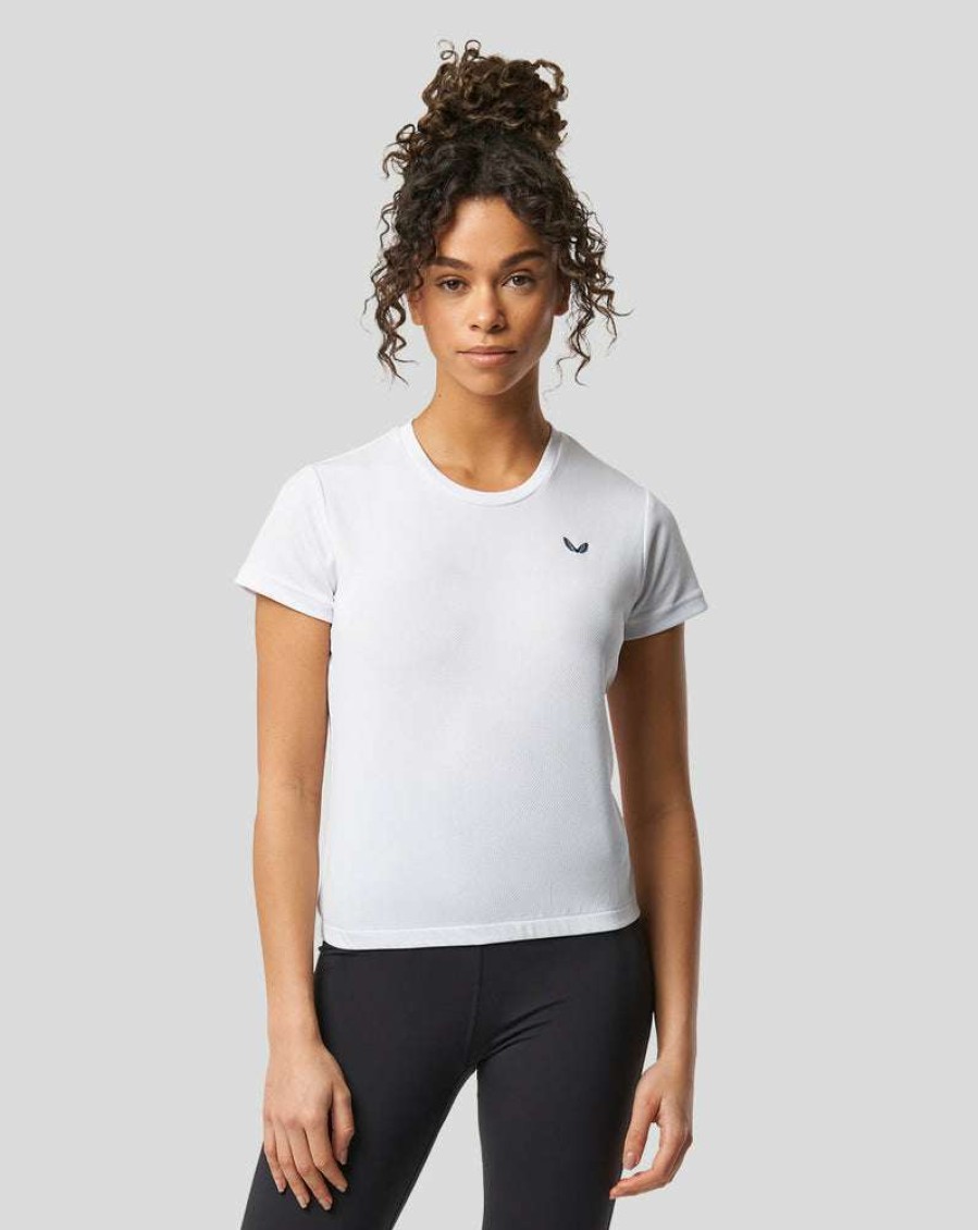 Women'S Clothing * | Women'S White Pro Tek Crop Tee Nice Style