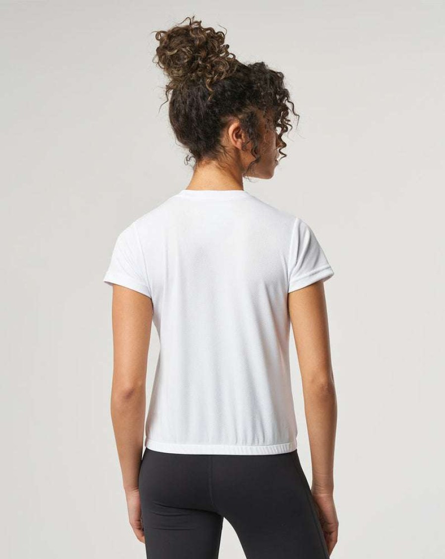 Women'S Clothing * | Women'S White Pro Tek Crop Tee Nice Style