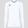 Women'S Clothing * | Women'S White/Black Amc Long Sleeve Polo On Sale