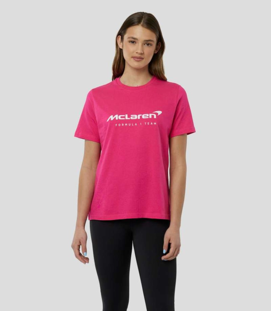 Women'S Clothing * | Purple Women'S Mclaren Miami Logo T-Shirt On Sale