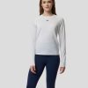 Women'S Clothing * | Women'S White Vent Long Sleeve Tee On Sale