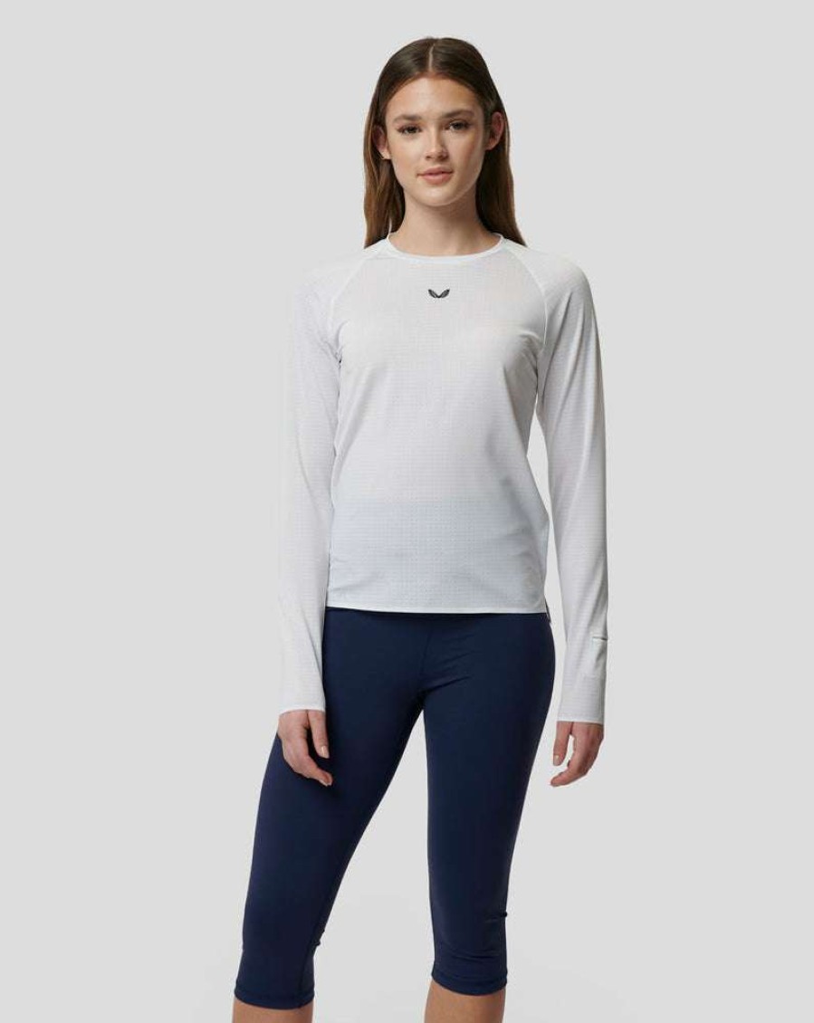 Women'S Clothing * | Women'S White Vent Long Sleeve Tee On Sale