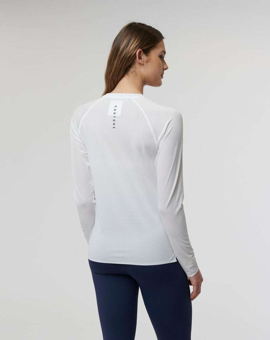 Women'S Clothing * | Women'S White Vent Long Sleeve Tee On Sale