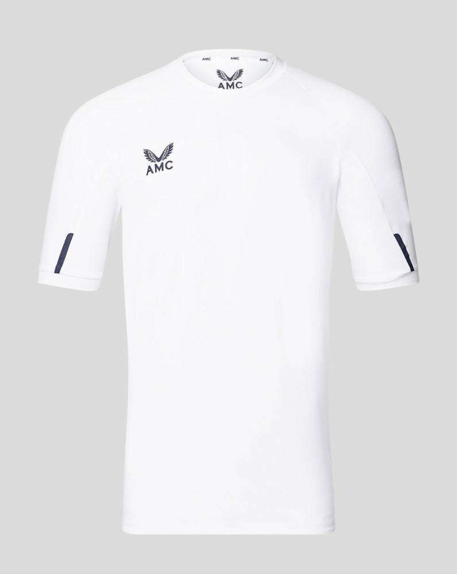 Men'S Clothing * | White/Navy Amc Short Sleeve Performance T-Shirt Shop