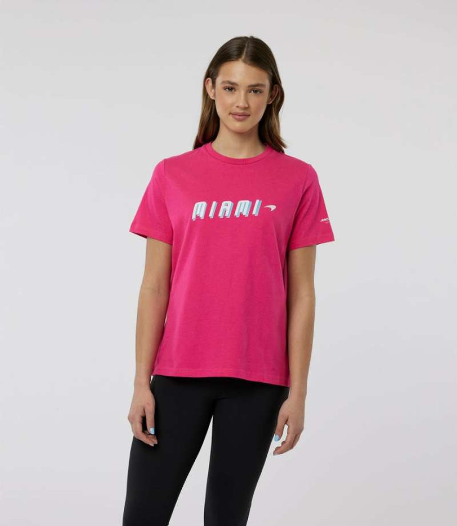 Women'S Clothing * | Purple Women'S Mclaren Miami Graphic T-Shirt On Sale