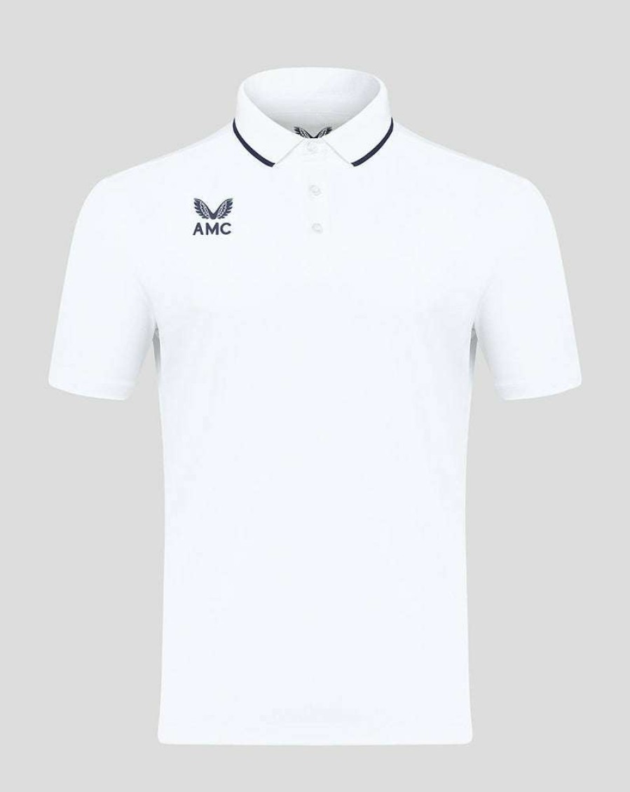 Men'S Clothing * | White/Navy Amc Short Sleeve Media Polo Unique Style