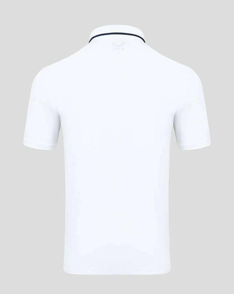 Men'S Clothing * | White/Navy Amc Short Sleeve Media Polo Unique Style