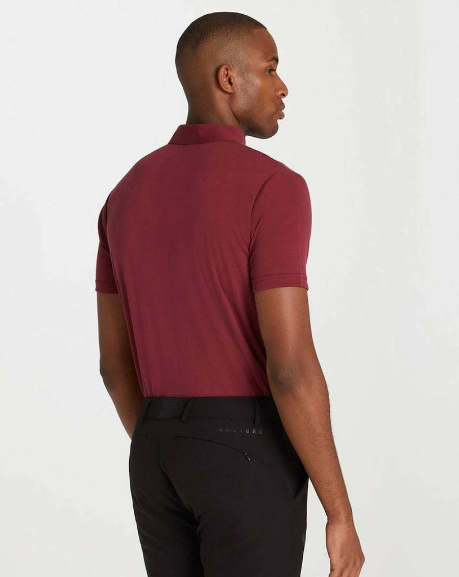 Men'S Clothing * | Maroon Performance Golf Short Sleeve Polo Fascinating Model