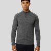 Men'S Clothing * | Sharkskin Marl Seamless 1/4 Zip Top New Models