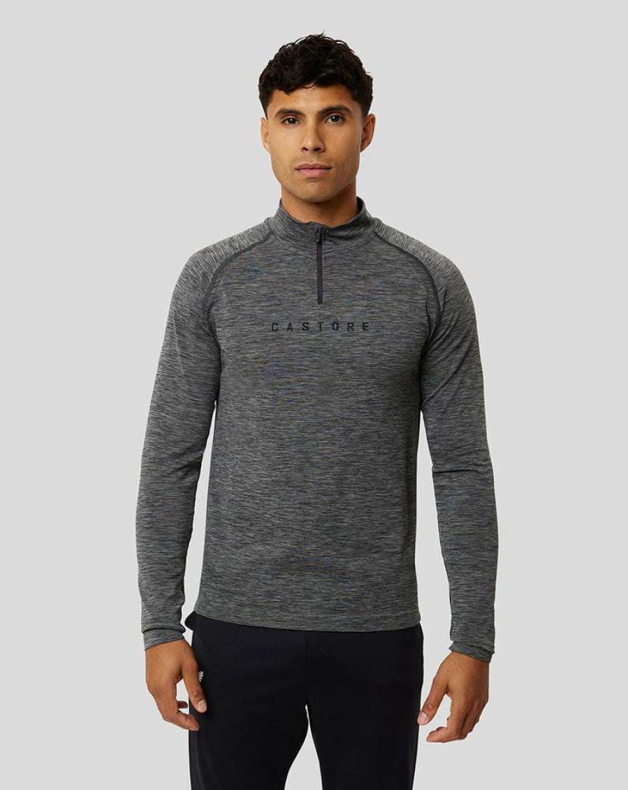 Men'S Clothing * | Sharkskin Marl Seamless 1/4 Zip Top New Models