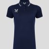 Women'S Clothing * | Women'S Navy/White Amc Short Sleeve Media Polo Absolute Quality