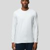 Men'S Clothing * | White Vana Long Sleeve Tee New Collections