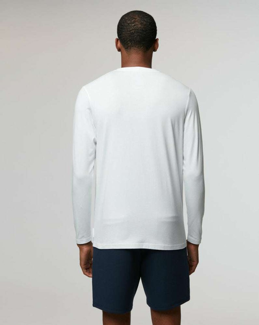 Men'S Clothing * | White Vana Long Sleeve Tee New Collections