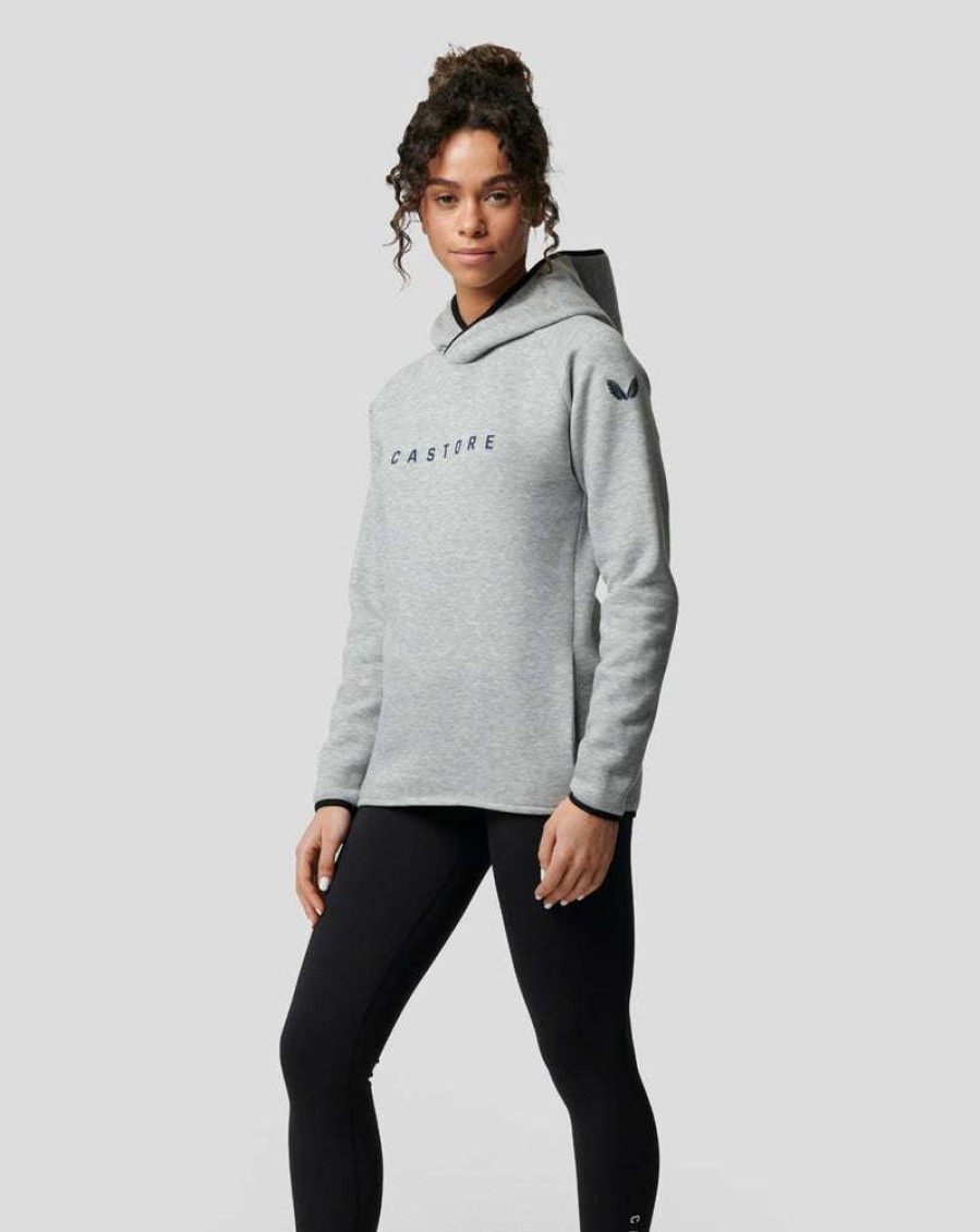 Women'S Clothing * | Women'S Grey Marl Pro Tek Fleece Hoody Clearance