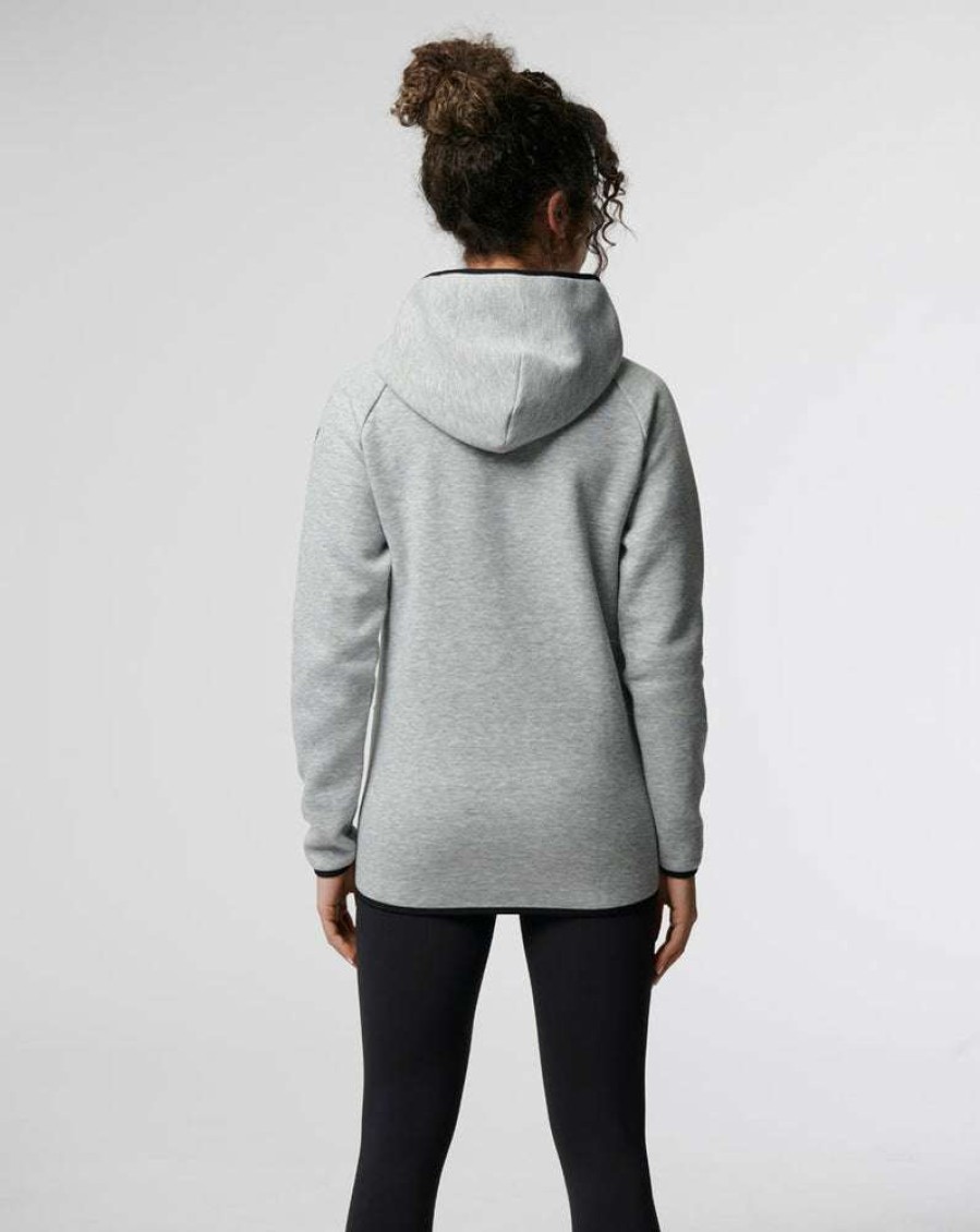 Women'S Clothing * | Women'S Grey Marl Pro Tek Fleece Hoody Clearance