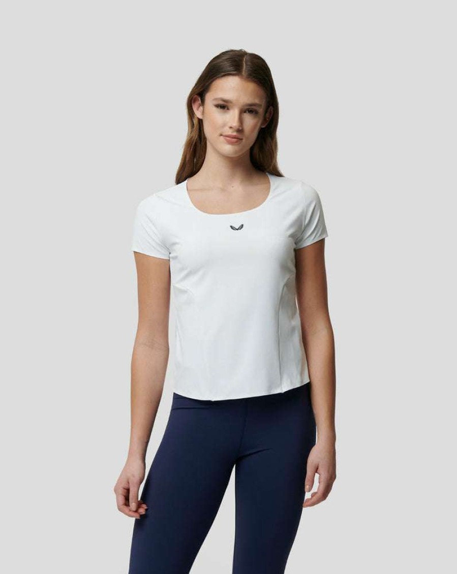 Women'S Clothing * | Womens White Active Contour Tee Lower Prices