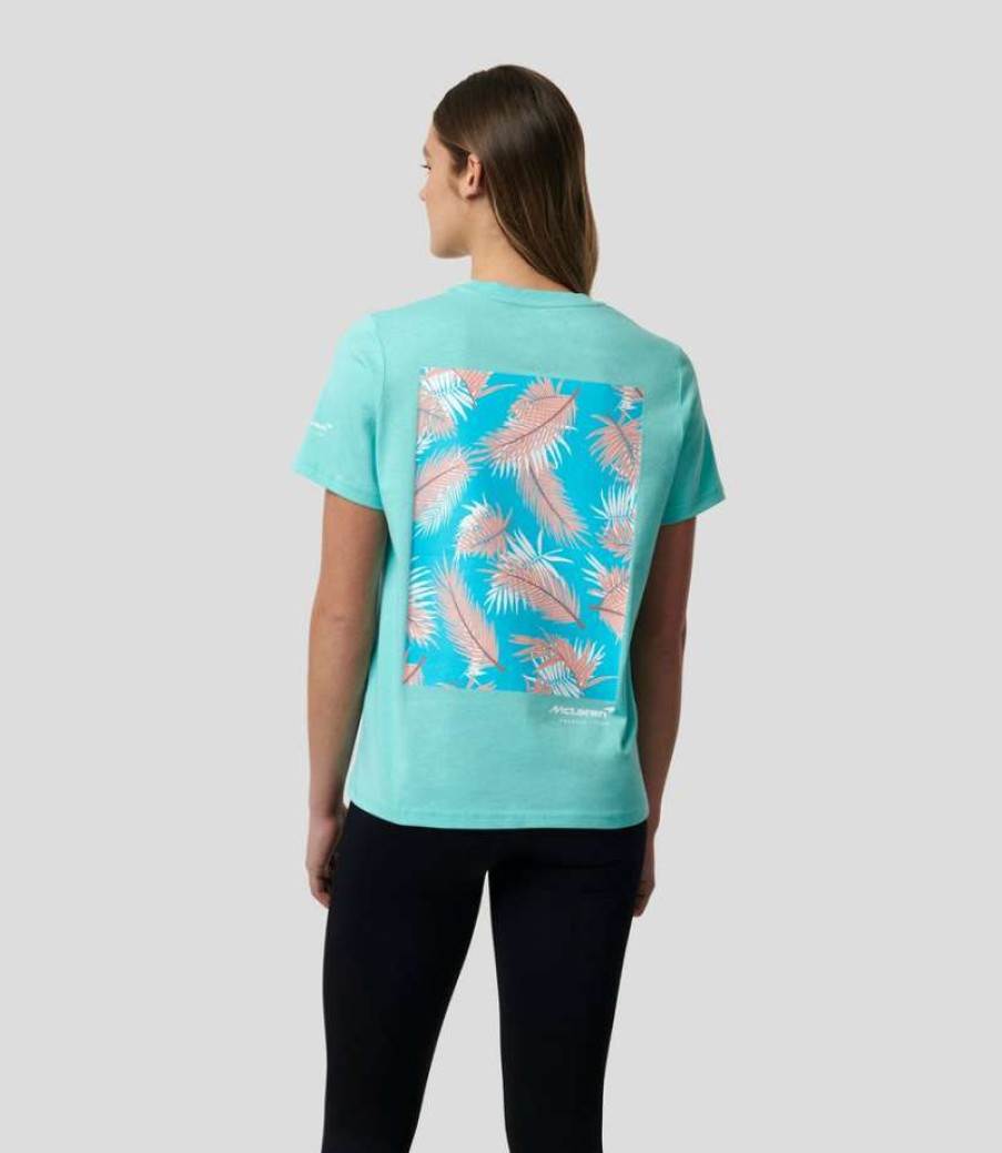 Women'S Clothing * | Aqua Women'S Mclaren Miami Palm T-Shirt Special Design