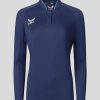 Women'S Clothing * | Women'S Navy/Blue Amc Long Sleeve Polo Clearance