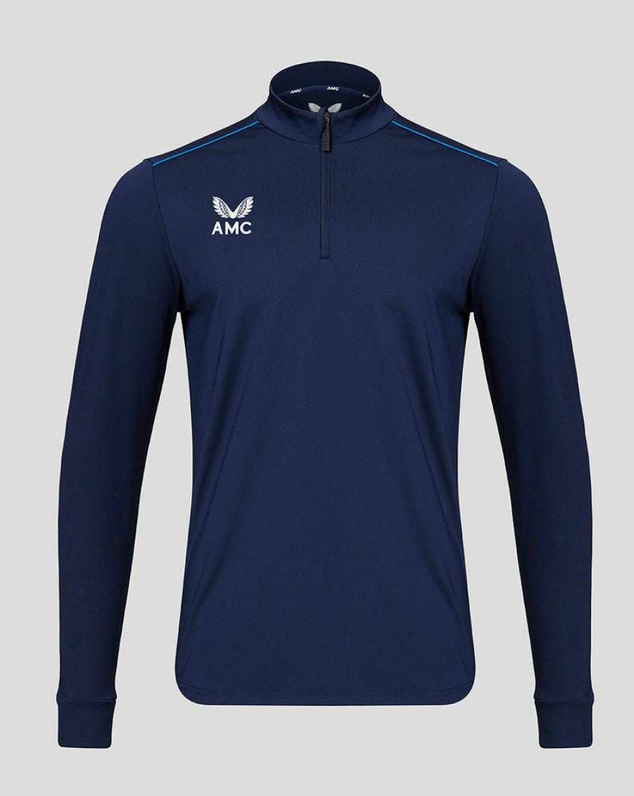 Men'S Clothing * | Navy/Blue Amc 1/4 Zip Top Unique Style