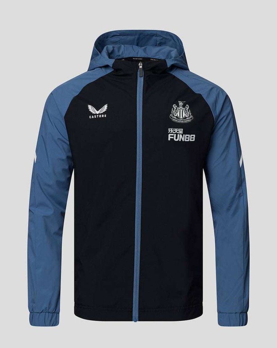 Men'S Clothing * | Black Newcastle Men'S Players Training Lightweight Jacket Free Delivery