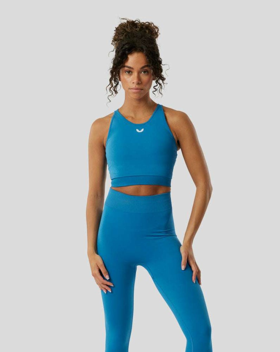 Women'S Clothing * | Azure Pro Tek Seamless Crop Top Absolute Quality