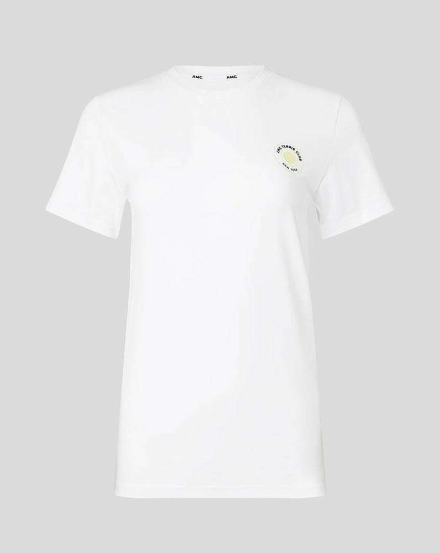 Women'S Clothing * | Women'S White Amc Tennis Club New York Graphic Tee Typical Style