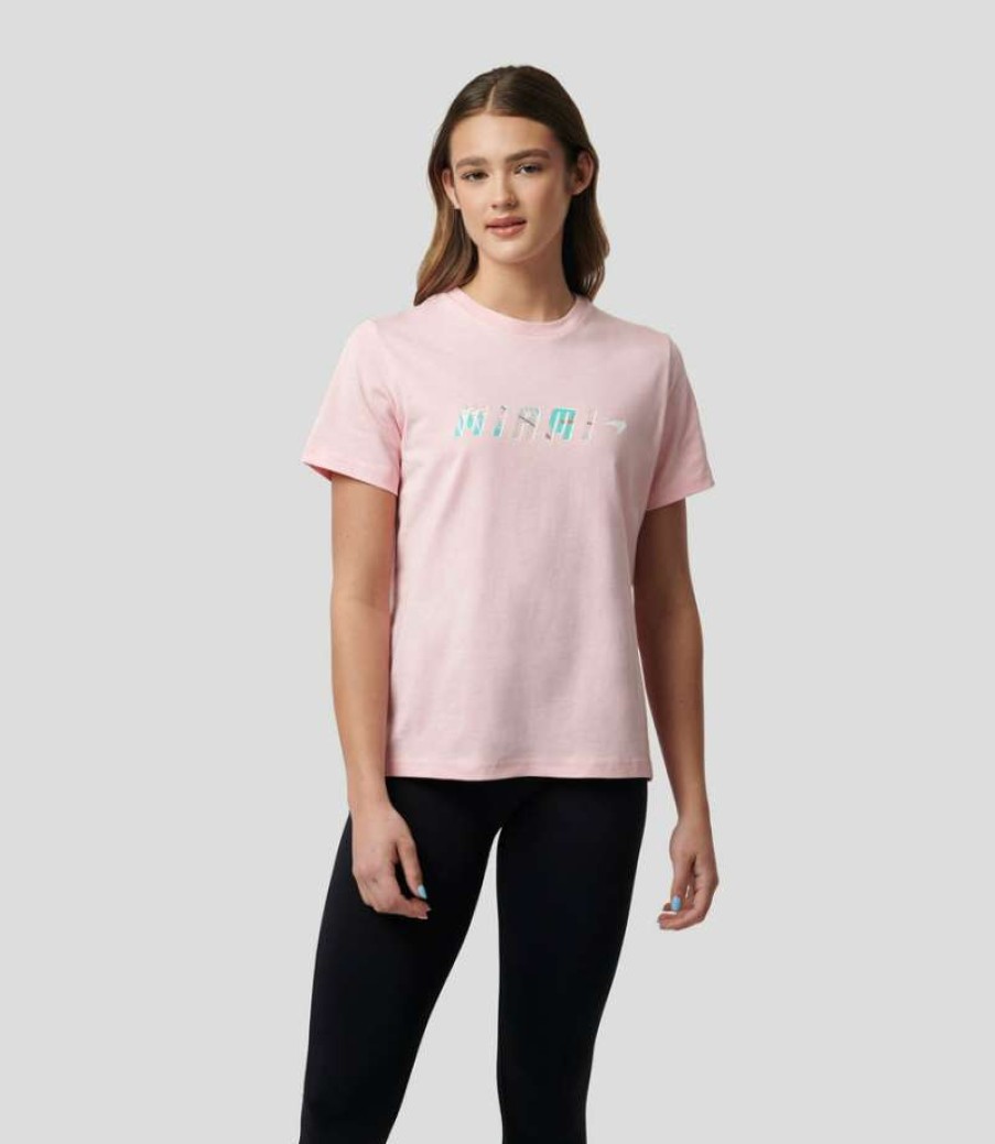 Women'S Clothing * | Light Pink Women'S Mclaren Miami Palm T-Shirt Shop